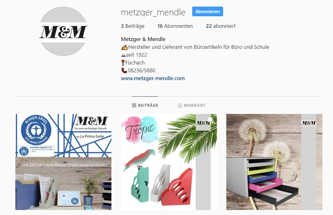 Experience Metzger & Mendle on Instagram